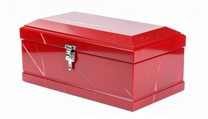 red wooden box