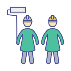 Painter Vector Icon which can easily modify or edit