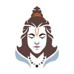 Lord rama hindu god character mascot design