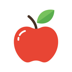 Red apple vector illustration fresh fruit healthy food organic produce isolated graphic
