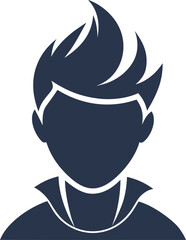 Head silhouette icon on white background