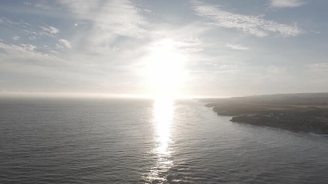Santa Cruz Ocean Sunrise Horizon Drone Footage in RAW LOG DNG
