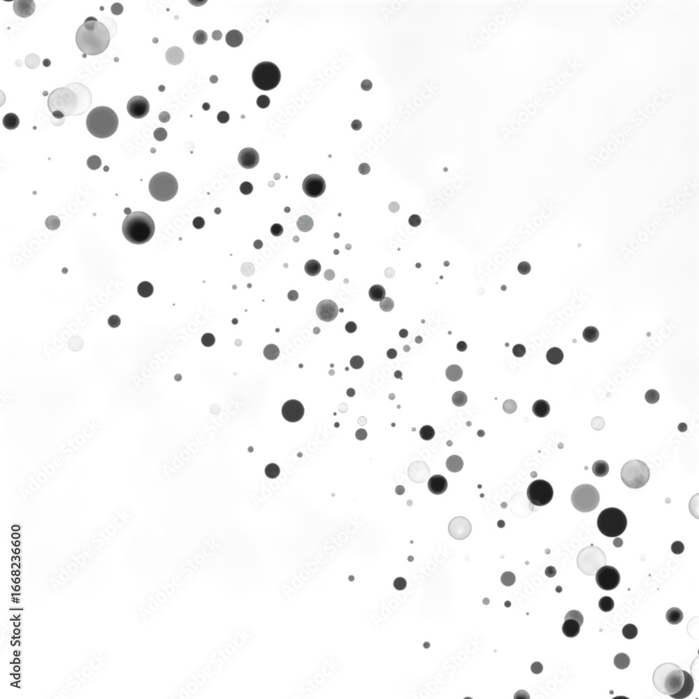Poster abstract scattering of dark dots on a white background isolated on transparent background