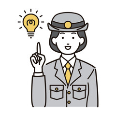 ひらめきの警官イラスト