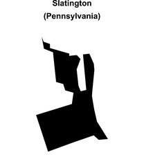 Slatington (Pennsylvania) blank outline map