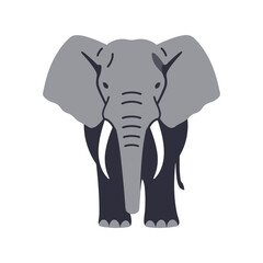 African elephant head illustration majestic wildlife portrait safari animal art zoo creature graphic