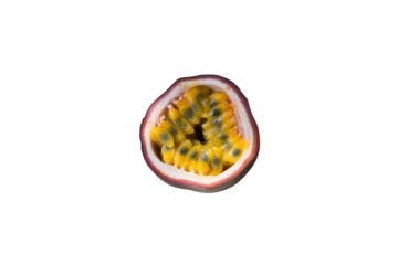 Passion Fruit Half With Seeds And Pulp tropical