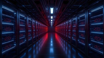 Fototapeta premium Digital Power Server Infrastructure