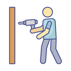 Carpentry Vector Icon which can easily modify or edit