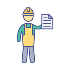 Architect Vector Icon which can easily modify or edit