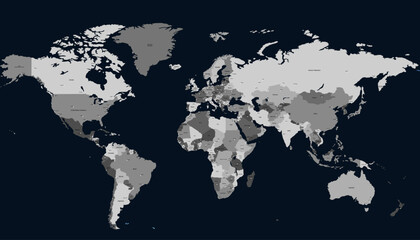 World map. Modern color vector map. Silhouette map. © Pavel