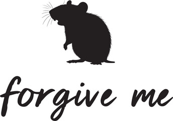 Forgive me with rat vector image.