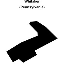 Whitaker (Pennsylvania) blank outline map