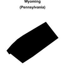 Wyoming (Pennsylvania) blank outline map