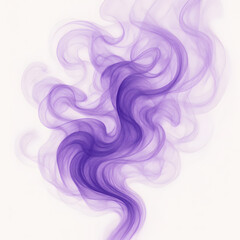 Fototapeta premium abstract purple smoke, abstract colorful smoke, abstract smoke background, colorful smoke on white, Image features a digital artwork of swirling purple smoke against a plain white background