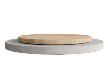a round wooden podium for product presentation, jpeg, png, transparent