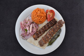 Adana kebap on the plate