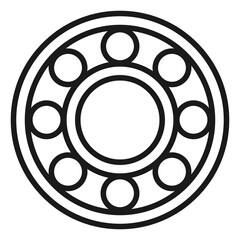 Ball bearing vector line icon