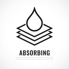 Absorbing paper vector icon
