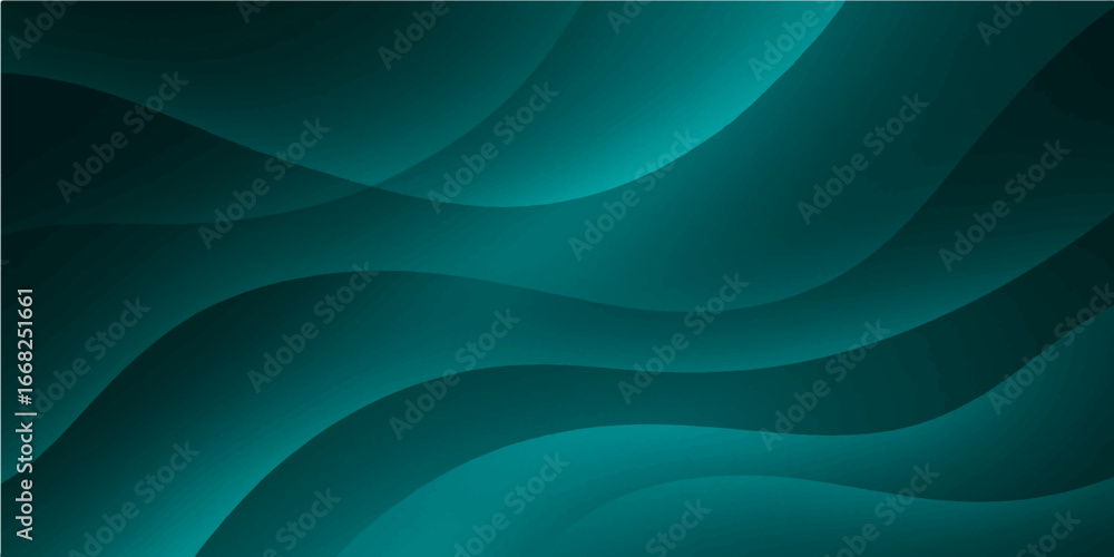Poster abstract blue wavy background with flowing lines and gradient design