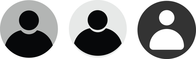 User profile icon. avatar icon set 
