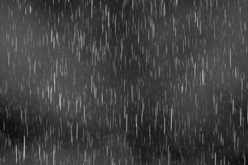 Heavy Rain Drop Effect, Weather Background, Vertical Water Streak Rain Overlay, Black and White...