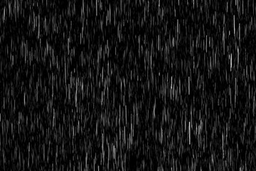 Dramatic Rainfall Overlay, Stormy Night Rain Texture, Realistic Rain Streaks Falling on Dark,...