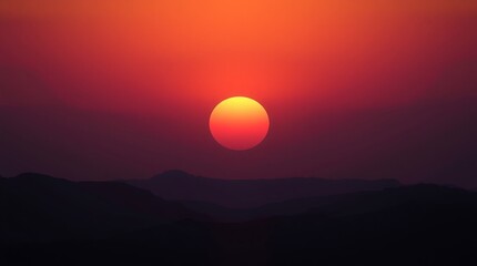 Obraz premium Golden Hour Cinematic Gradient Sunset YouTube Background