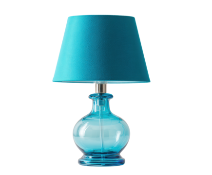 Elegant blue lamp design for interior decoration ideas and inspiration, cut out transparent 