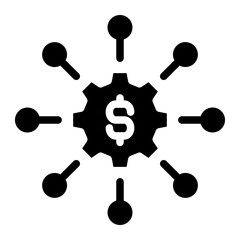Stakeholder Glyph Icon - Financial Network