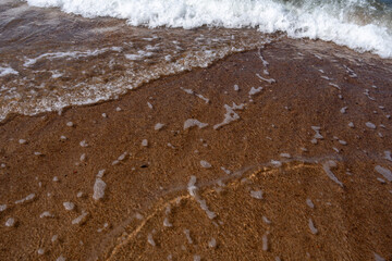 Baltic sea seaside waves sand water beach marine landscape