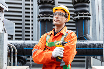 Engineer giving thumbs up during inspection
