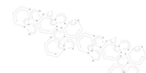 Fototapeta premium Abstract technology background with hexagons. modern geometric hexagon shape Poster, wallpaper, Landing page. geometric hexagonal, triangle, shape. Vector illustration. can be used in cover design.