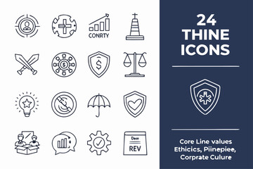 set of different food icons