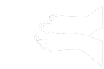 Illustration of a woman's bare feet