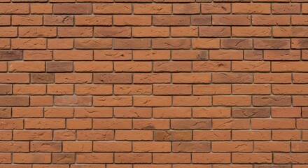 Obraz premium A closeup view of a brick wall The bricks are orangered and rectangular