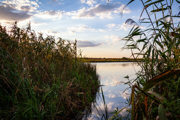 Landscape view from Ezerets lake in Bulgaria close to the border with Romania. 
