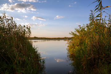 Landscape view from Ezerets lake in Bulgaria close to the border with Romania. 