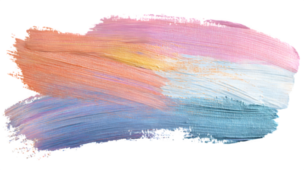Abstract pastel-colored brush strokes on a white canvas