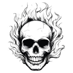 Obraz premium skull in the form of fire