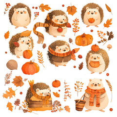 set of cartoon animals