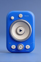 Fototapeta premium Bright modern music player app interface design in a minimalistic style