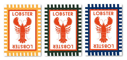 SET OF DOLCE VITA LOBSTER POSTERS