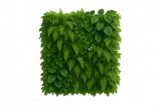 Vertical garden element with transparent background, perfect for architectural visualization or nature-themed projects