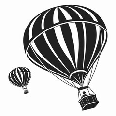 Fototapeta premium Hot air balloon race silhouette