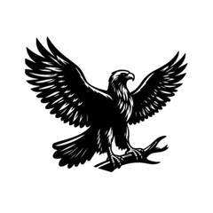 Fototapeta premium Dynamic Flying Eagle Vector Illustration