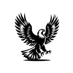 Majestic Soaring Eagle Vector Illustration
