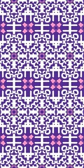 Violet Pop Chic & Playful geometric seamless pattern