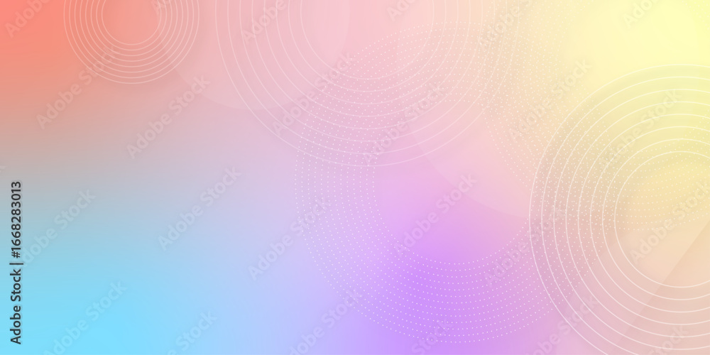 Poster colorful abstract background with geometric circle shapes with shadow geometric background vector, i