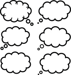 Vector illustration of clouds